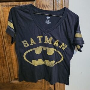 Batman Black and Gold Logo Kids Tee